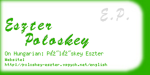 eszter poloskey business card